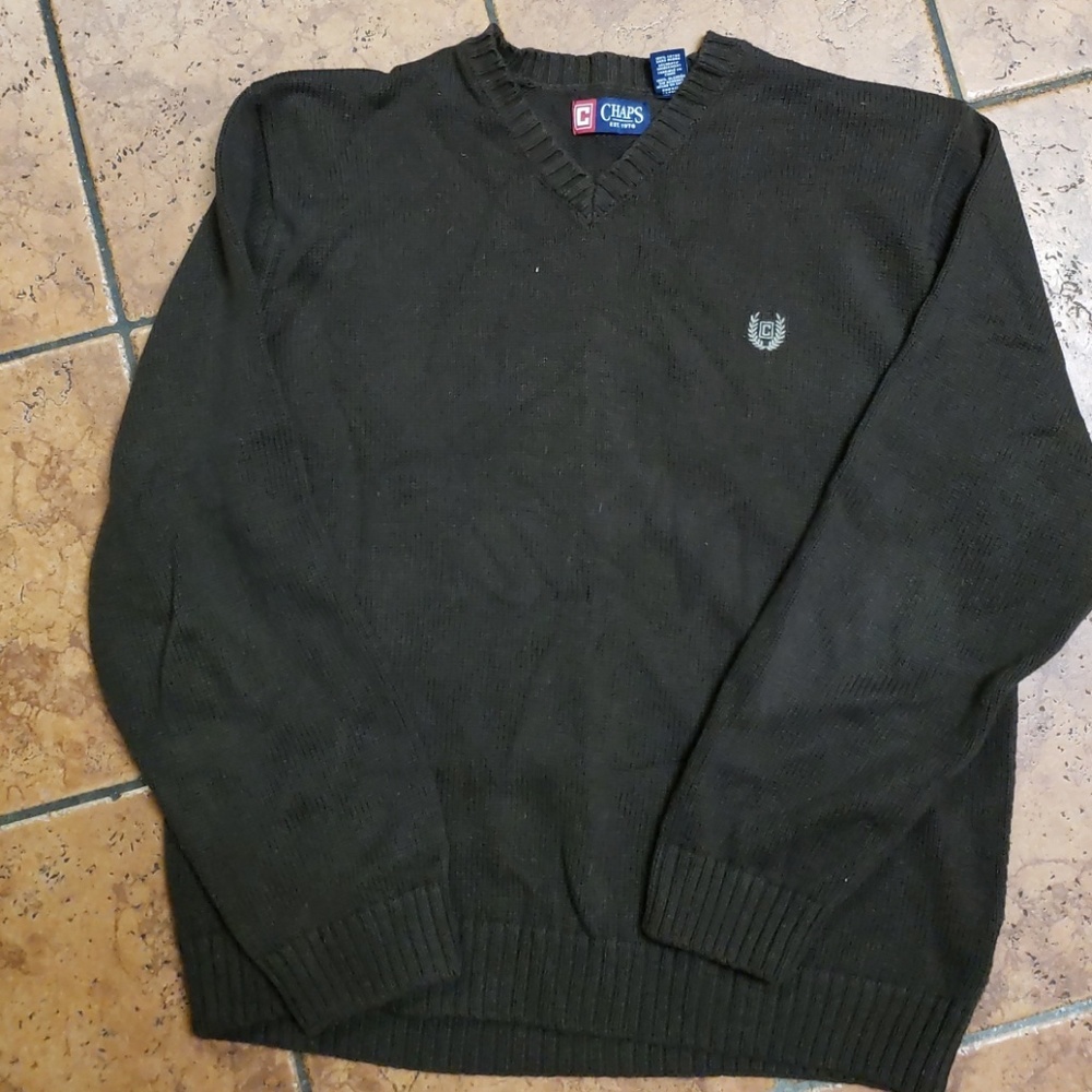 🥉Dark Brown V-neck men's chaps sweater🥉